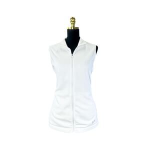 Nike White Full-Zip Sleeveless Golf Vest - Women's Lightweight Athletic